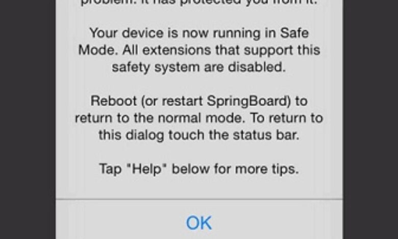 Disable iPhone Safe Mode